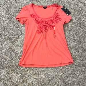 NWT! Kiara Short Sleeve Shirt. Coral. SZ S